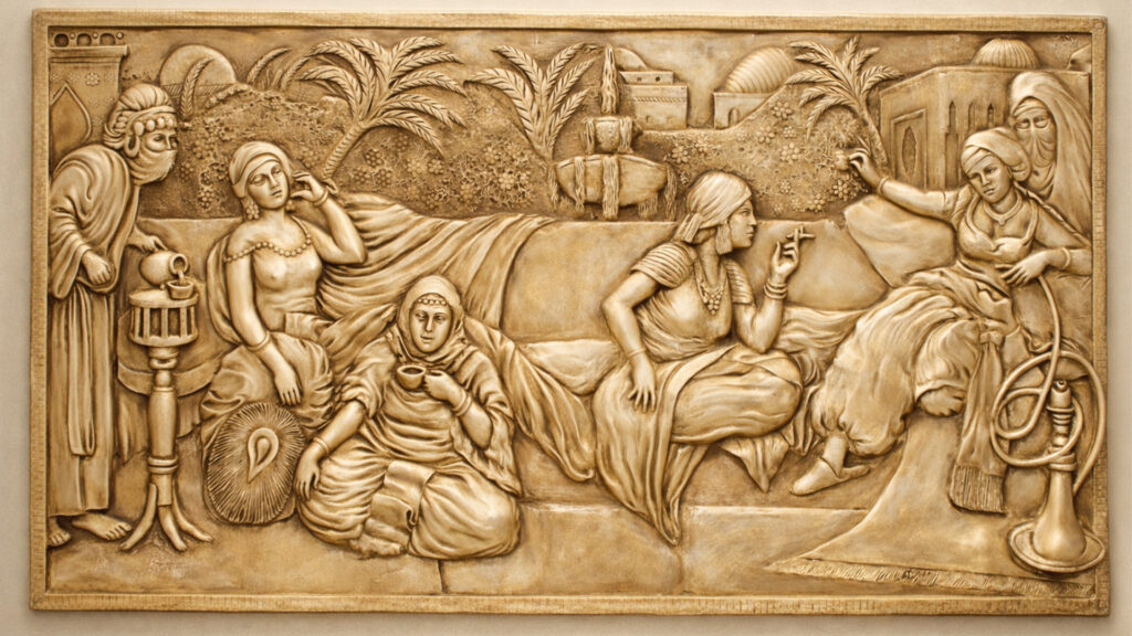 Osmanlı Temalı Kahveci Güzeli Rölyefi