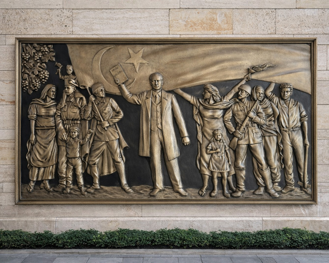 Milli Mücadele ve Eğitim Temalı Atatürk Anıt Rölyefi