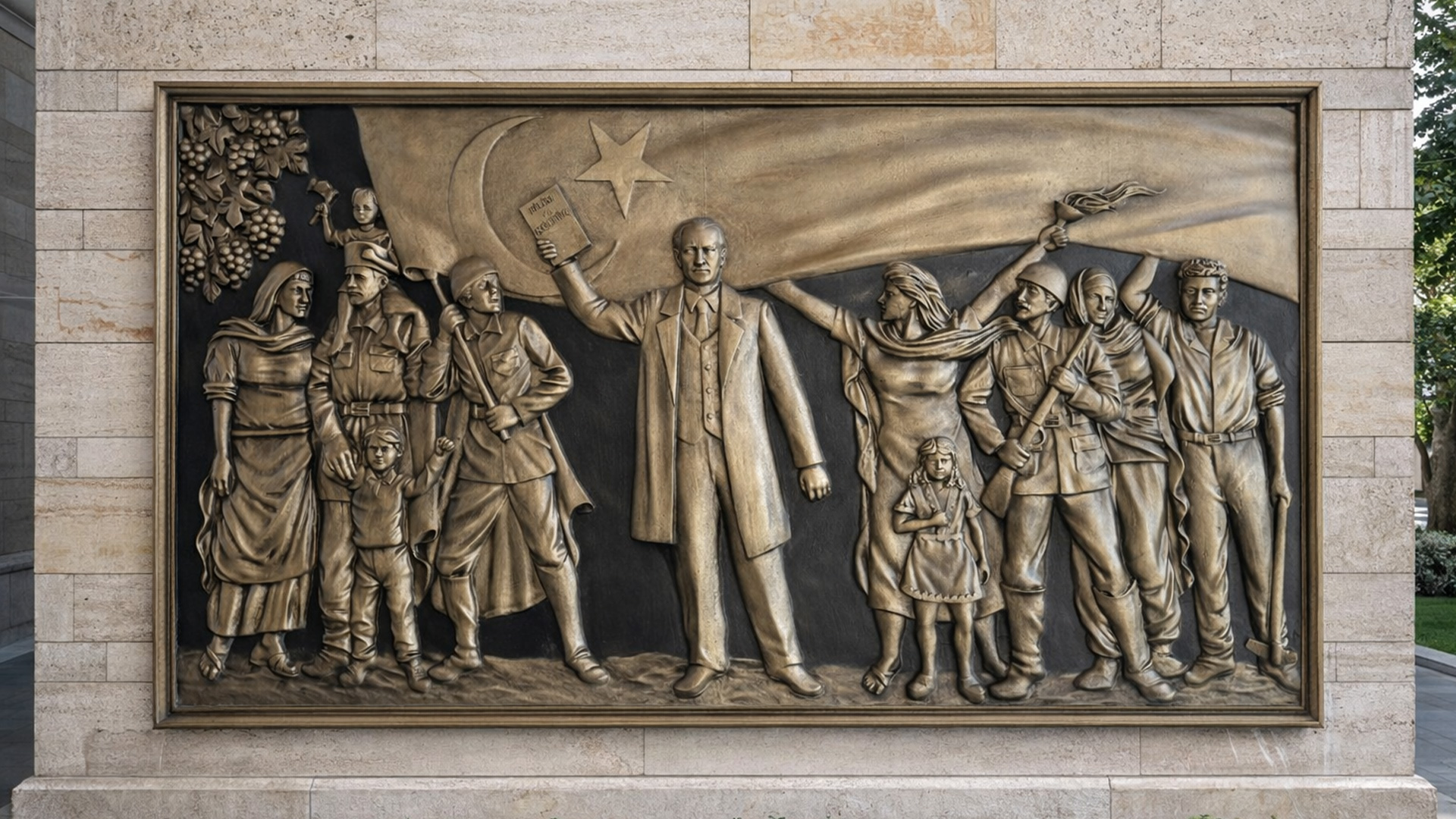 Milli Mücadele ve Eğitim Temalı Atatürk Anıt Rölyefi